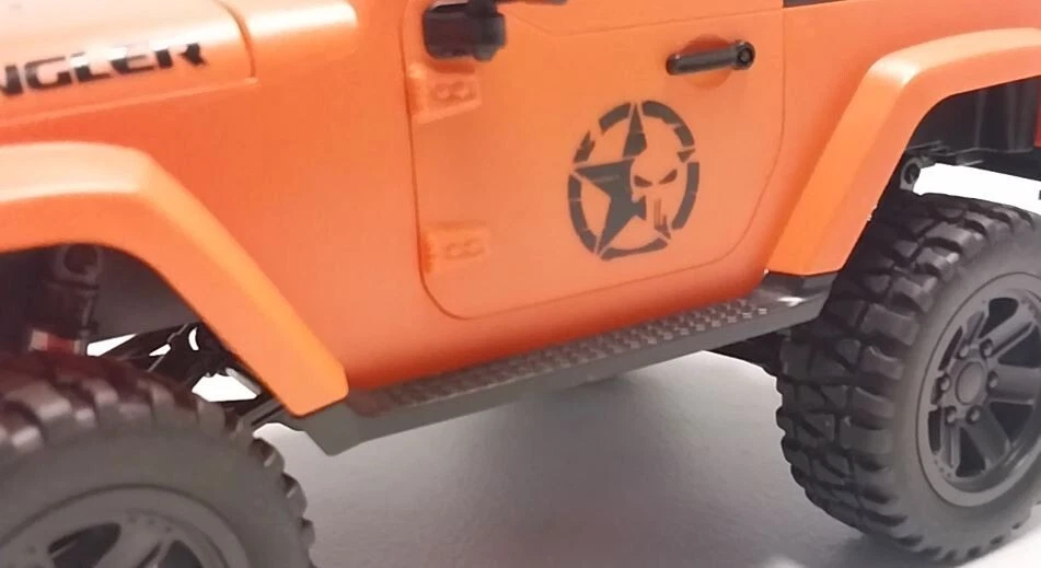 RC JEEP VINYL DECAL SET US STAR W/PUNISHER+WRANGLER+4X4 REAL VINYL 16PCS I-SET - Image 4 of 4