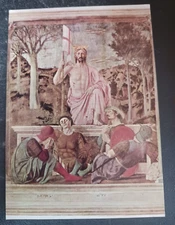 postcard art Piero della Francesca Resurrection painting unposted