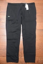 Lacoste Sport XH8426 Men's Black Fleece Cotton Sweatpants Big & Tall 3XLB EU 10R
