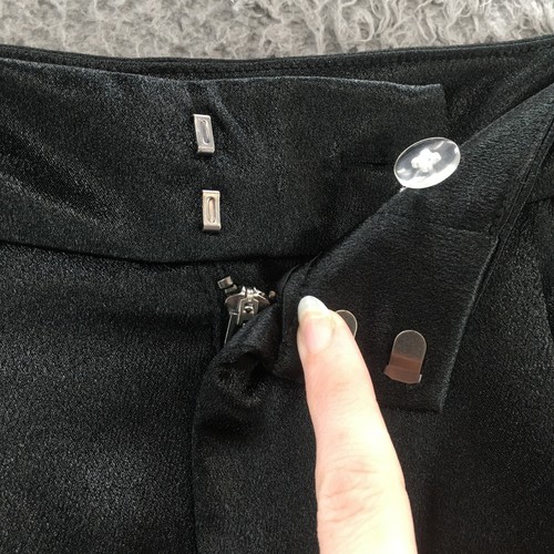A New Day Cargo Pants Womens 10 (actual 33x32) Black High Rise Pleated Front NEW - Picture 3 of 20