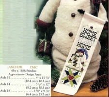 HOME SWEET FLAKY HOME  CROSS STITCH PATTERN ONLY -  DE  SYQ