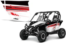 AMR Racing Graphic Decal Door Kit UTV INC Canam Maverick Doors Can Am Parts - WR