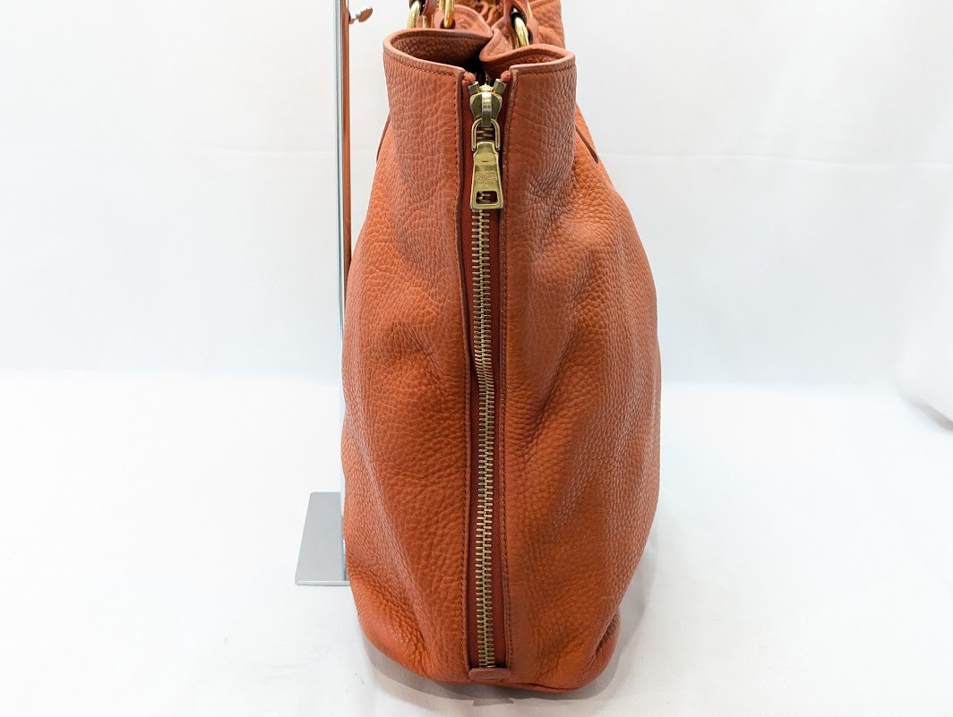 PRADA Vitello Daino Logo Leather 2way Shoulder Tote Bag Orange BN1713 Authentic thumbnail 7
