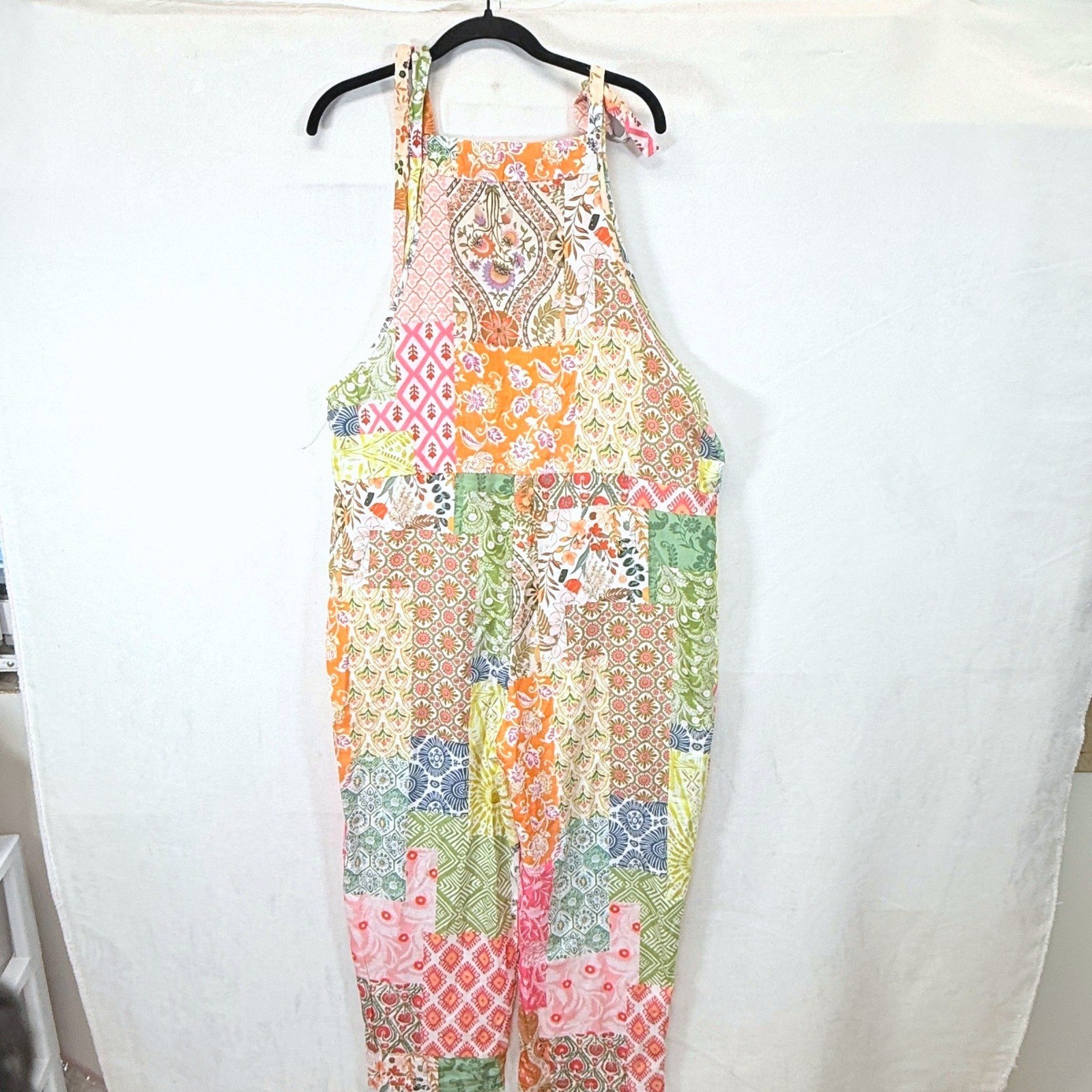 Bohemian Patchwork Overalls Women's Multi Color T… - image 2