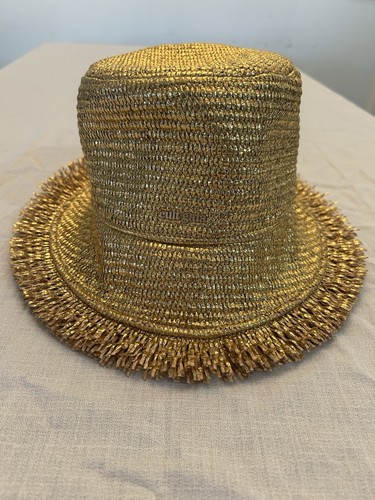 Cult Gaia Kumi Bucket Hat Gold NWT - Picture 4 of 5