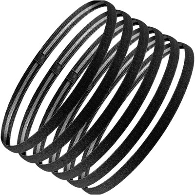 Schwarze Haarbänder Herren 6 Stück Elastische Sport Haarband für Yoga Joggen