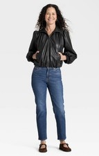 Womens Gathered Bomber Jacket - Universal Thr...