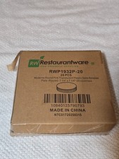 20pcs Gold Rim Plastic Plates 7.25" Disposable Heavy Duty Dinner Server