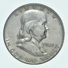 Better 1949 US Franklin 90% Silver Half Dollar Coin Collection Set Break *754