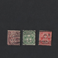 Schweiz 1882-1906 Lot aus Mi.Nr. 46-47 ,52-54 ,84-85?,gestempelt,Lot, 3 Marken,