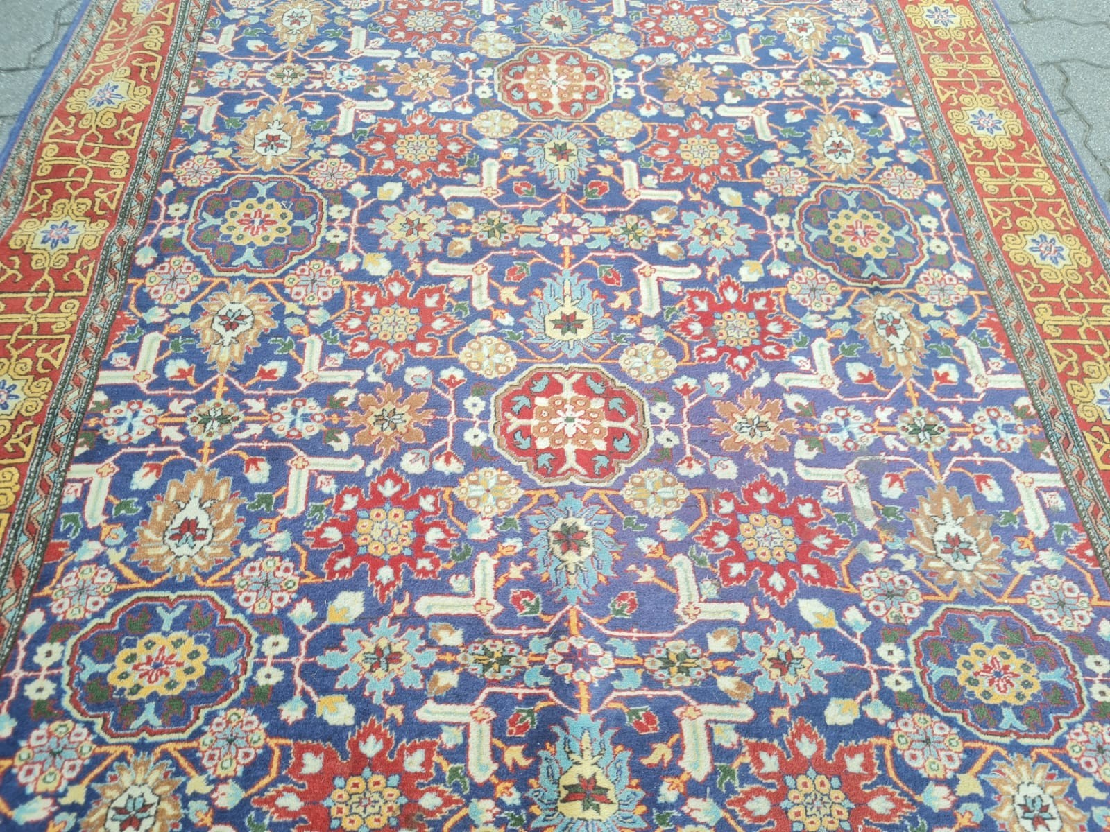 Alfombra oriental Hereke 202x132 cm alfombra anudada a mano alfombra lana turca