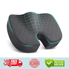 Memory Foam Seat Cushion for Office Chair Car Coccyx Sciatica Pain Relief