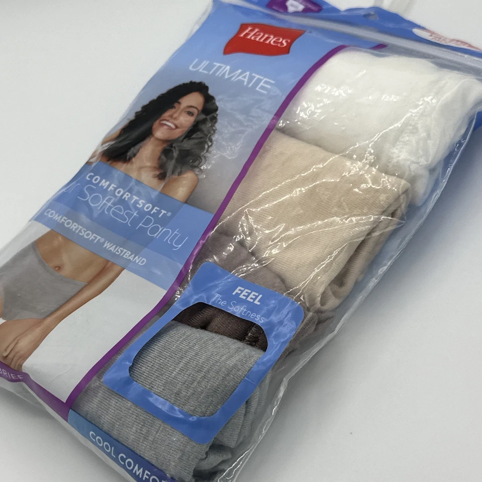 Hanes Ultimate Comfort Calzoncillos Suaves 4 Pares Mujer 5/S Gris Tostado Rayón-Poliéster NUEVO Foto 4 de 4