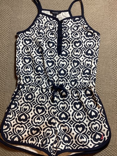 Little Girl Size 6 Nautica Romper One-piece Short Outfit - Picture 8 of 10