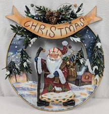 Home Interiors and Gifts - Christmas - 3D Wall Hanging Santa Clause