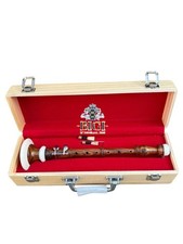 Bombard flute in rosewood, handmade, natural finish, brown, tunable,