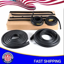 8X Door Seal Window Run Channel Sweep Felt Rubber Weatherstrip For C1500 C2500