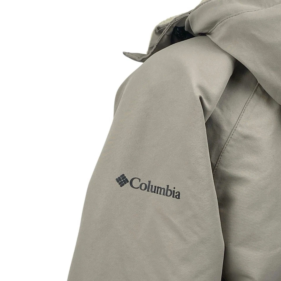Abrigo Sherpa Columbia South Canyon Down Para Mujer Gris Con Capucha Parka Puffer Talla S Foto 4 de 4