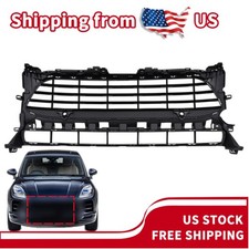 New Front Center Black Bumper Grille For 2019-2021 Porsche Macan 95B807683AS
