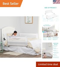 Safety Double-Sided Bed Rail Guard for Kids - Easy Install  Secure 43 Inch