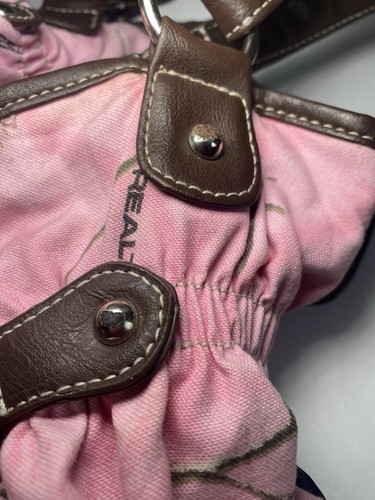 Borsa a tracolla Y2K/2000s realtree rosa mimetica mimetica con fibbia - Foto 11 di 20