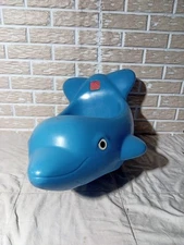 Step 2 Dolphin Baby Toddler Swing Rare Made in USA Blue Bird Molded Plastic 