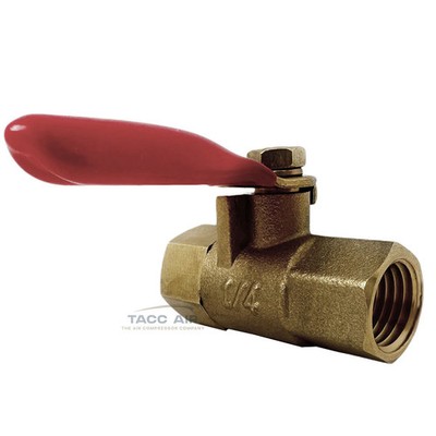 1/4'' Female X Female NPT Ball Valve Shut Off Water Moisture Air Tank Drain Brass