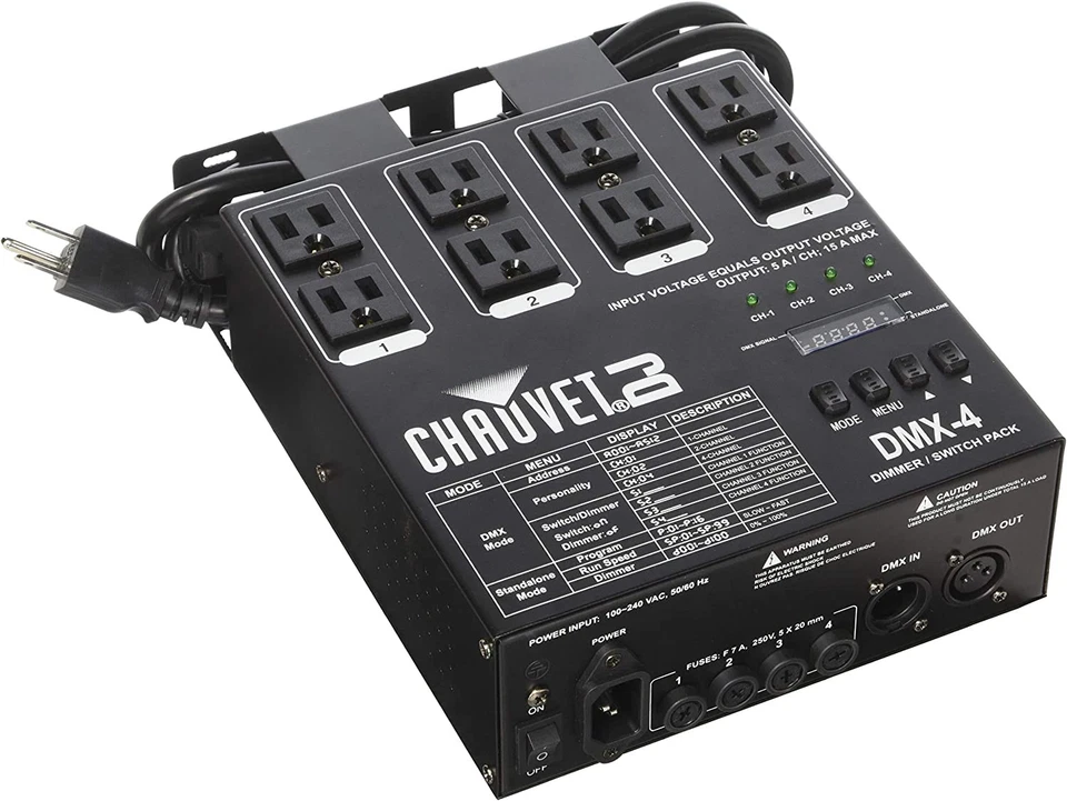 Chauvet DJ DMX-4 LED Lighting Dimmer & Relay Pack - 4 Channel - Image 2 of 2