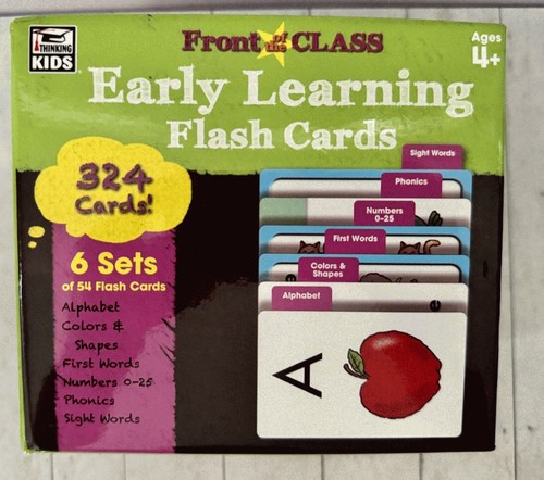 Early Learning Flash Cards PreK-Grade 3 Alphabet Numbers Shapes Phonics boxed - Imagen 5 de 5