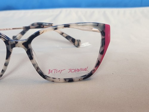 Nuevo marco de gafas para mujer Betsey Johnson edición limitada plástico tortuga 53-16 - Imagen 6 de 17