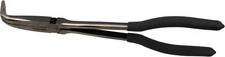 11” Angled Long Needle Nose Pliers – 90 Degree Bent Black 