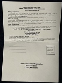 Nintendo Nes Game Genie Gold - Complete In Box - Authentic - Very Clean 