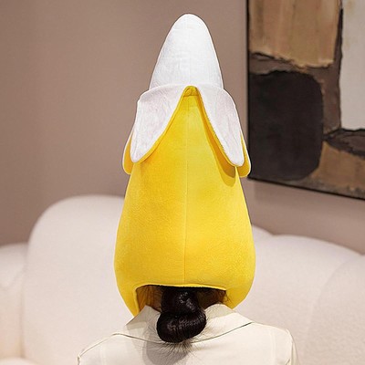Bananenhut Kappe Neuheit weich Kopfschmuck schönes Stirnband süß Plüschhut für Cosplay