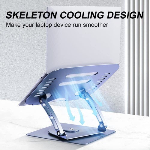 Adjustable Laptop Stand with 360 Rotating Base, Ergonomic Aluminum Alloy Lapt... - Picture 6 of 9
