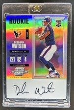 2017 Panini Contenders Optic Deshaun Watson Silver Prizm Ticket RPS Auto RC #102