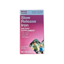 CVS Health Slow Release Iron Dietary Supplement Tablets 60ct 12/25