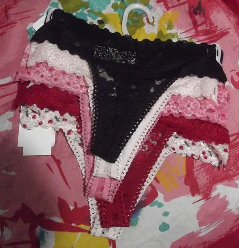 5 NEW JESSICA SIMPSON JS91016SRS ULTRA FLIRTY LACE THONG PANTIES S - Picture 2 of 2