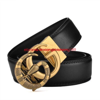 XINXIANGSHICHENG189 Luxus Herren Gürtel Echtes Leder Gürtel Retro Schlange Automatik Schnalle Gürtel