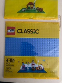 Lego Classic Green Baseplate 10700 And Blue 10714 Nip
