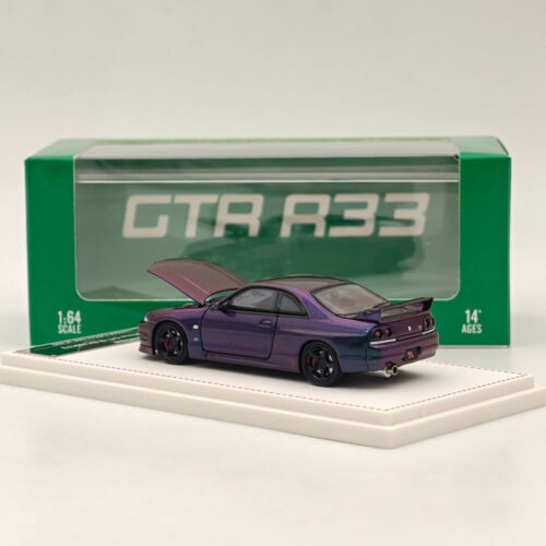FH 1/64 Skyline GTR R33 BCNR33 Racing Sport Magic Purple Diecast Models Car Toy - Picture 4 of 7