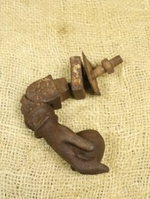 Cast Iron Antique Door Knocker, Ornate Rustic Heavy Lady's Hand, Victorian Era