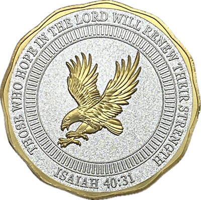 Armor of God Eagle Coin Hope in Lord Isaiah 40:31 Commemorative Coin - Medium