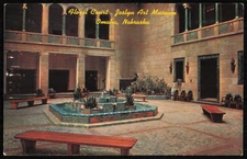 Floral Court, Joslyn Art Museum Omaha, Nebraska Postcard