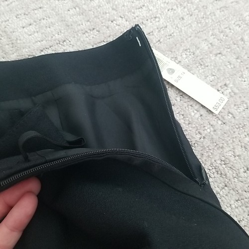 NWT Amanda Smith Women's Size 14 Black 100% Wool High Rise Dress Pants Woolmark - Picture 7 of 12