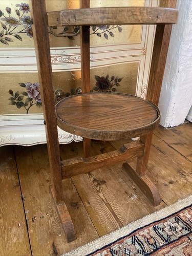 VINTAGE WOODEN 3 TIER FOLDING CAKE STAND PAN PLANT GOOD CONDITION TC - Picture 3 of 7