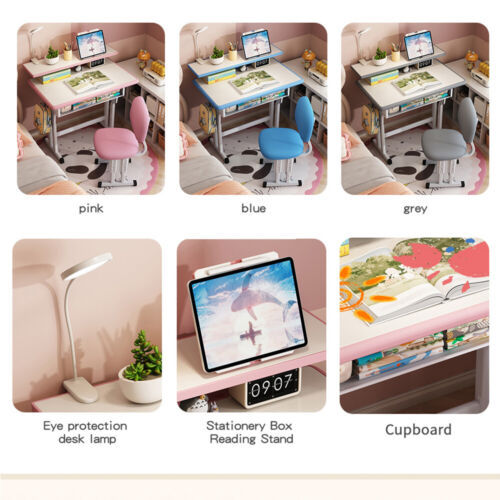 Kinder Schreibtisch und Stuhl Set, Lern Lern Lerntisch Set, höhenverstellbar, für Alter 3-18 - Bild 39 von 60