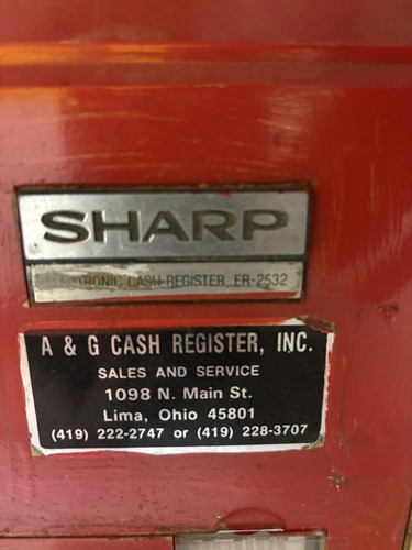 sharp er-2532 Cash Register No Keys - Picture 6 of 7