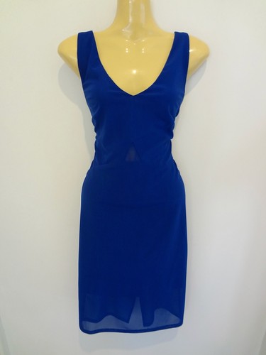 *COOPER ST* GORGEOUS ROYAL BLUE MESH-PANEL FITTED DRESS sz12 NWOT!!!