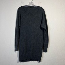 Theory Womens Black Sweater Tunic Dress Soft Knit Stretch Long‎ Sleeve Small