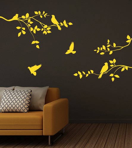 Birds on Tree Branches Wall Sticker Decoration Removable Wall Art Vinyl Decal - Picture 49 of 141